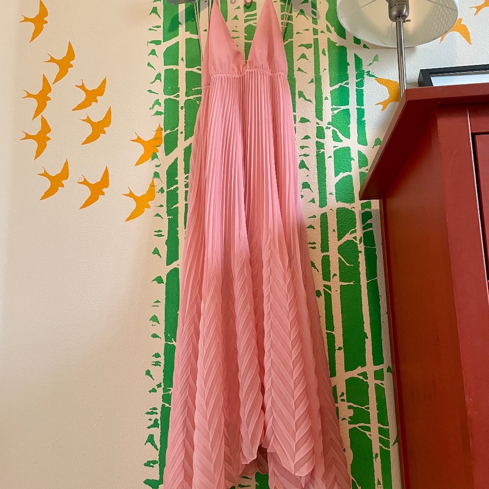 Alice +Olivia Pleated Maxi Dress